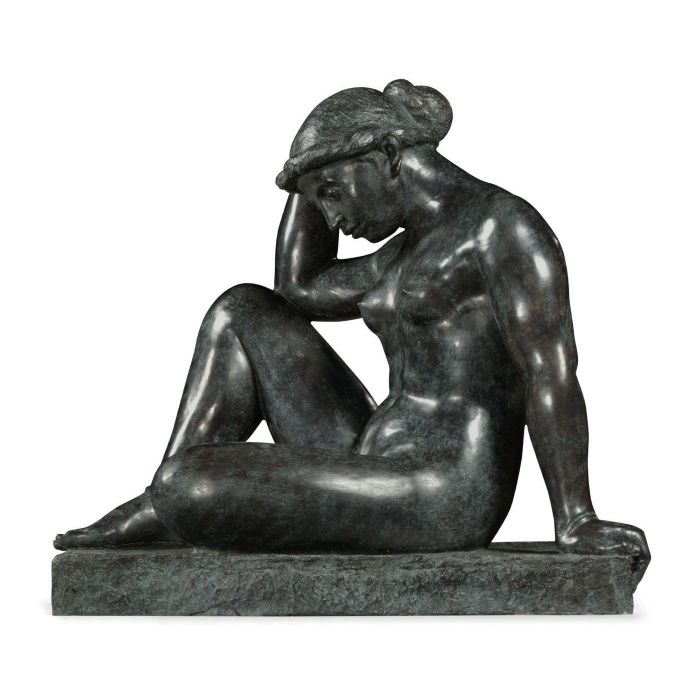 Jonathan Charles Art Deco Nude Female Left Sculpture 1