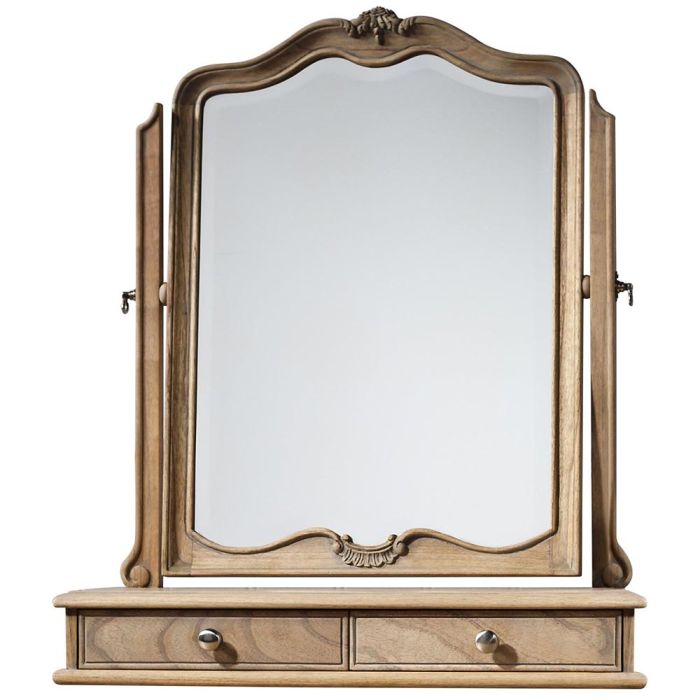 Pavilion Chic Bamako Dressing Table Mirror in Weathered Wood 1