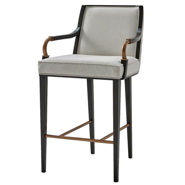 Theodore Alexander Bar Stool Yves in Oyster 1
