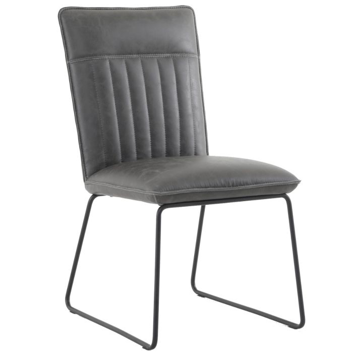 Cooper Dining Chair in Grey PU Leather 1