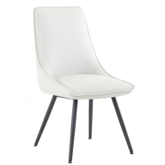 Jemma White Faux Leather Dining Chair 1
