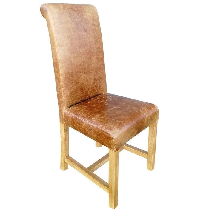 Carlton Furniture Rollback Dining Chair Windermere in Leather 1