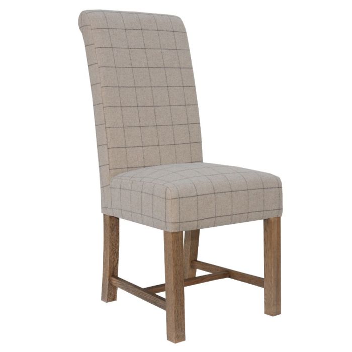 Truro Dining Chair in Check Natural 1