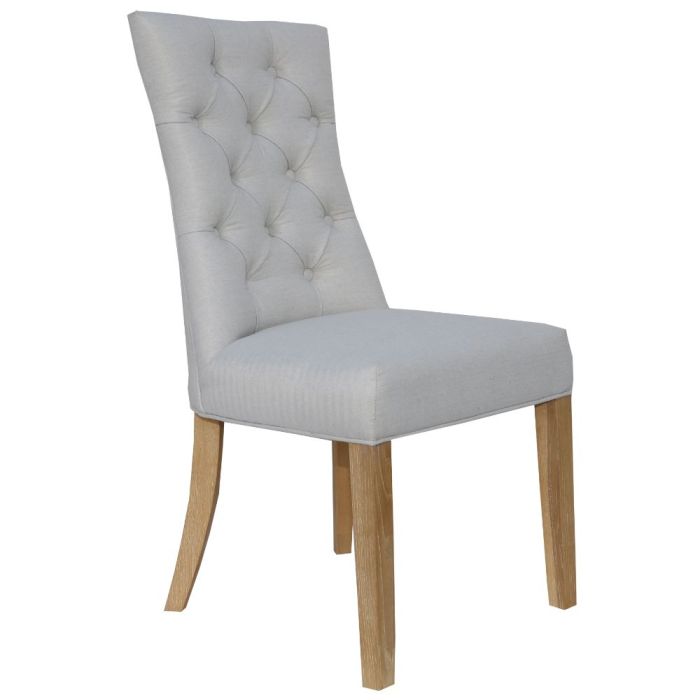 Henley Natural Button Back Dining Chair 1