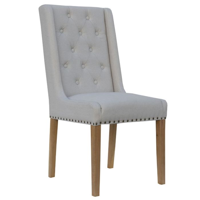 Maidstone Button Back Dining Chair in Natural  1