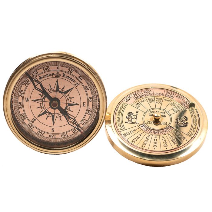 Authentic Models 40 Year Calendar Compass - Gold 1