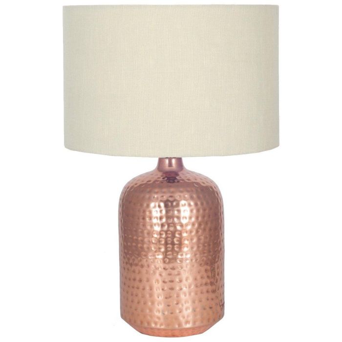 Pacific Lifestyle Copper Hammered Table Lamp And Shade 1