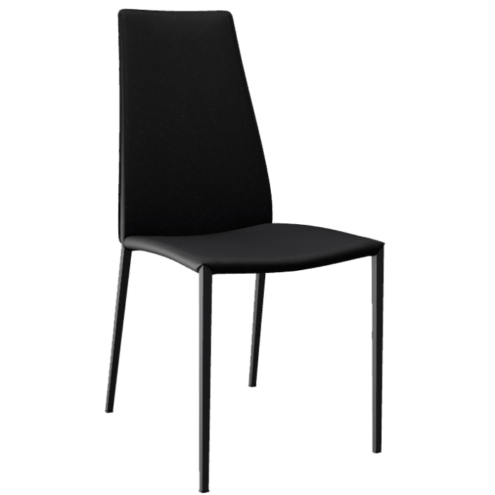 Calligaris Dining Chair Aida in Black Faux Leather 1