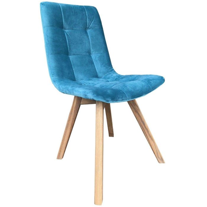 Atlanta Turquoise Velvet Dining Chair with Grey Leg 1