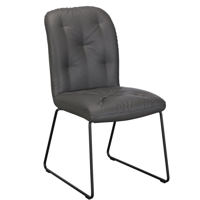 Pavilion Chic Dining Chair Tina in Grey PU Leather 1