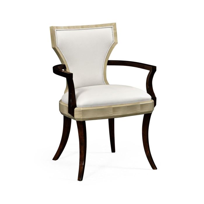 Jonathan Charles Dining Chair with Arms Klismos in Champagne 3