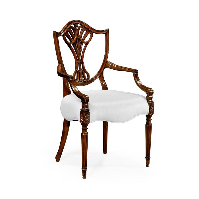 Jonathan Charles Dining Chair with Arms Sheraton in Antique Mahogany 1