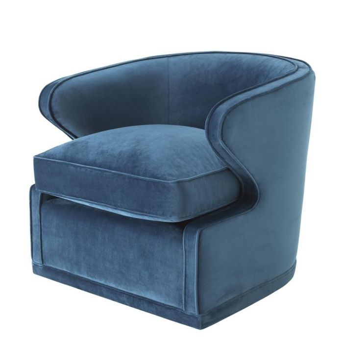 Eichholtz Dorset Chair in Blue Velvet  1
