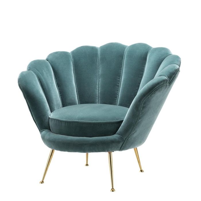 Eichholtz Trapezium Chair in Deep Turquoise 1