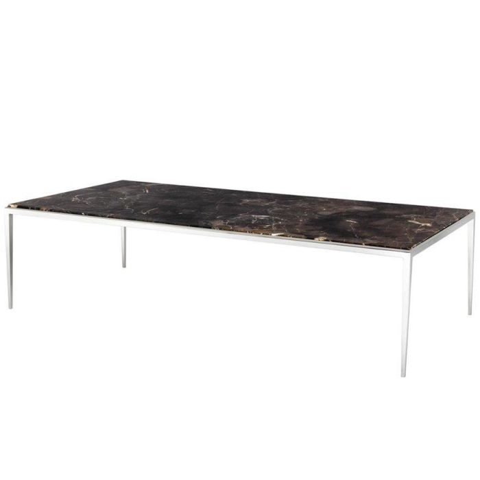 Eichholtz Henley Coffee Table with Marble Top - Nickel 1
