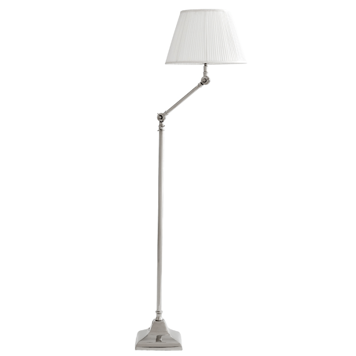 Medea Floor Lamp with Adjustable Arm in Nickel 3