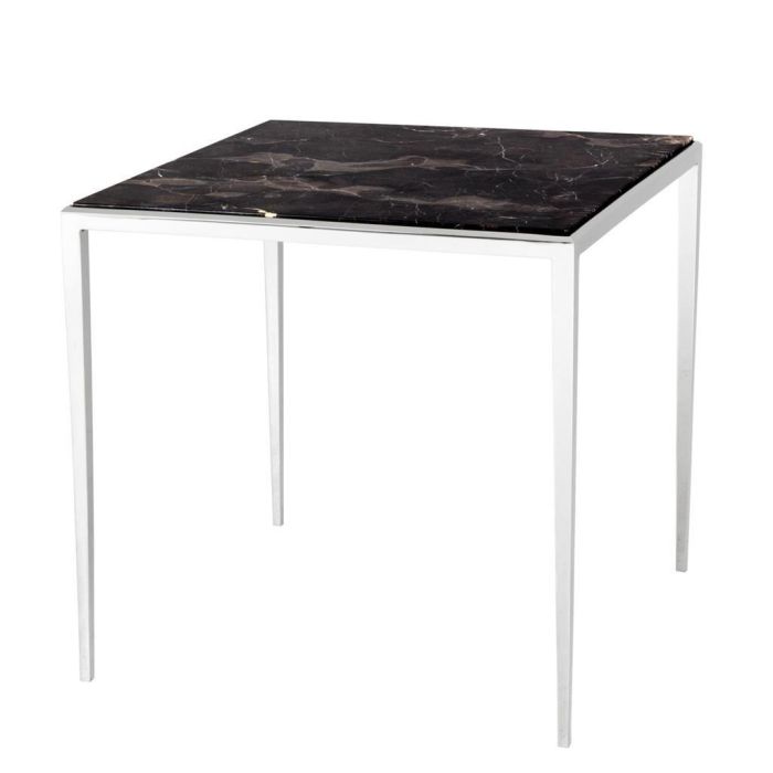 Eichholtz Henley Side Table with Marble Top - Nickel 1
