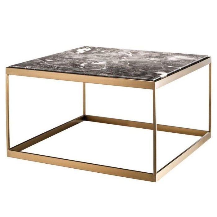 Eichholtz Side Table La Quinta Square with Grey Marble Top 2