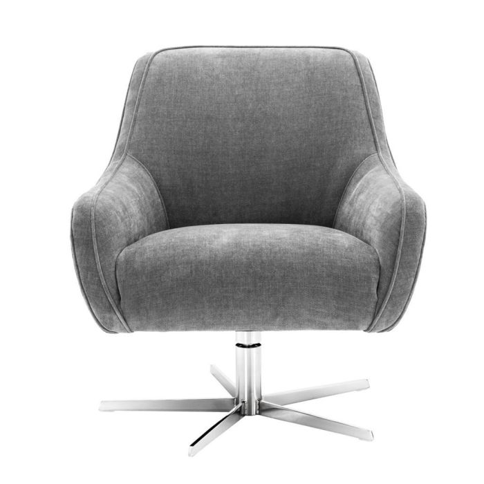Eichholtz Serena Swivel Chair in Clarck Grey 1
