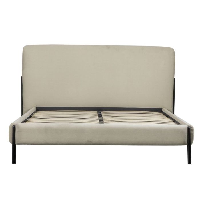 Seattle Upholstered Double Bed in Oatmeal 1