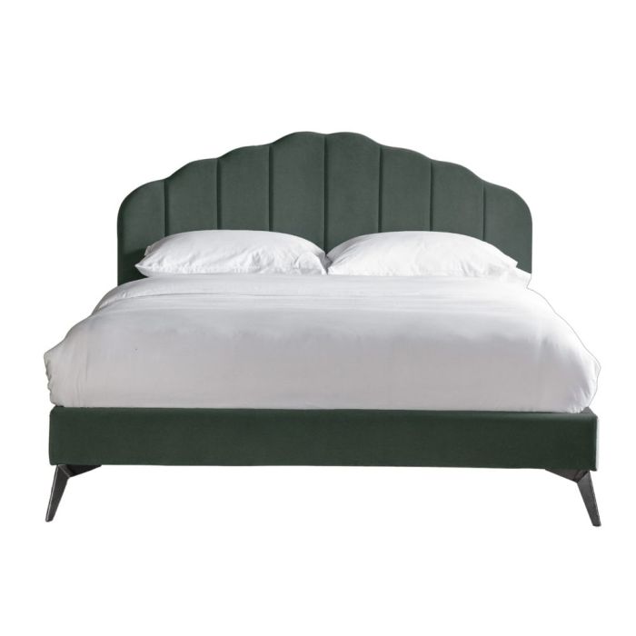 Mia Scalloped Double Bed in Ocean 1