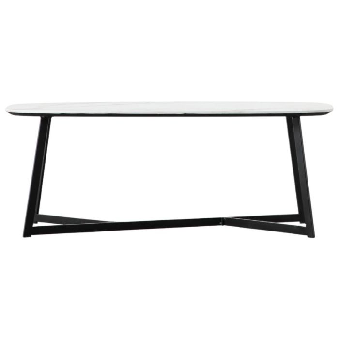 Charlotte White Marble Effect Coffee Table 1