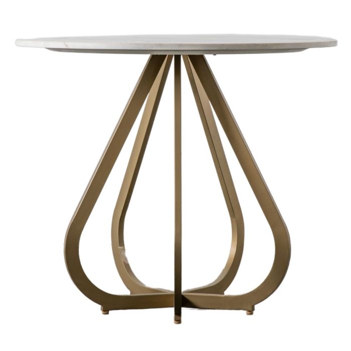 May Gold Dining Table with Marble Top 1