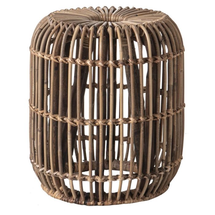 Maputo Round Rattan Side Table Small 1