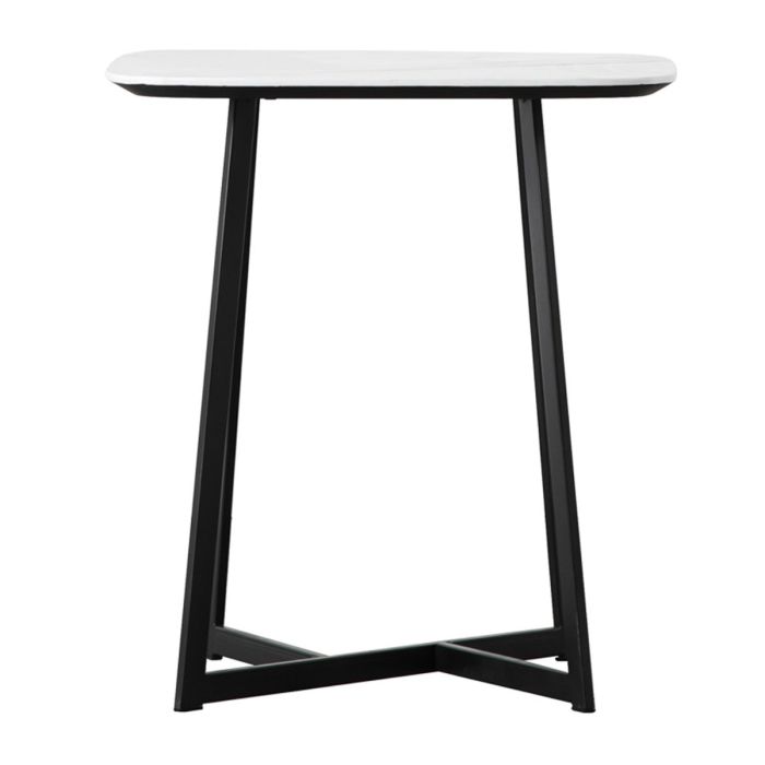 Charlotte White Marble Effect Side Table 1