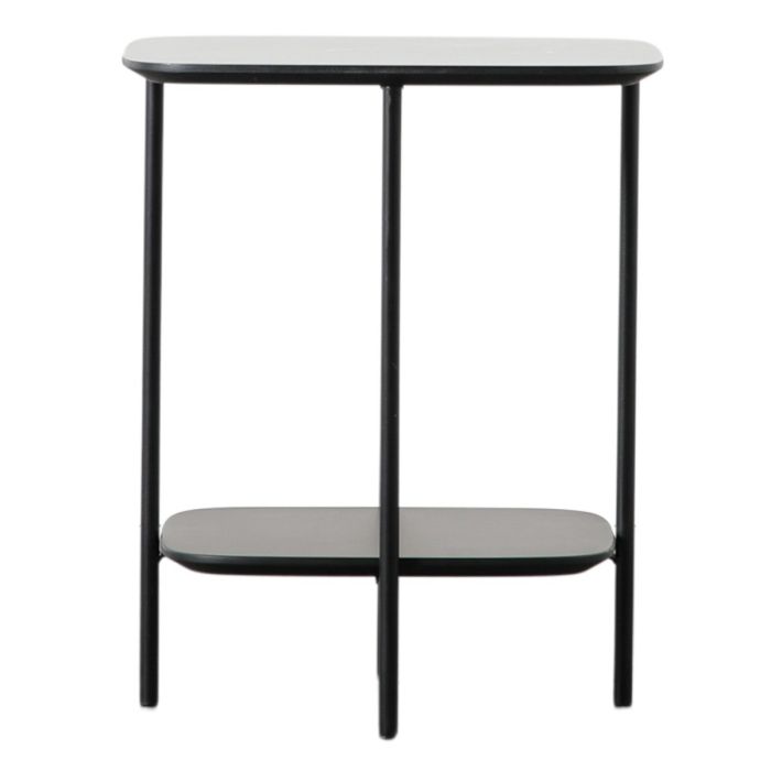 Mesa Black Marble Effect Side Table 1