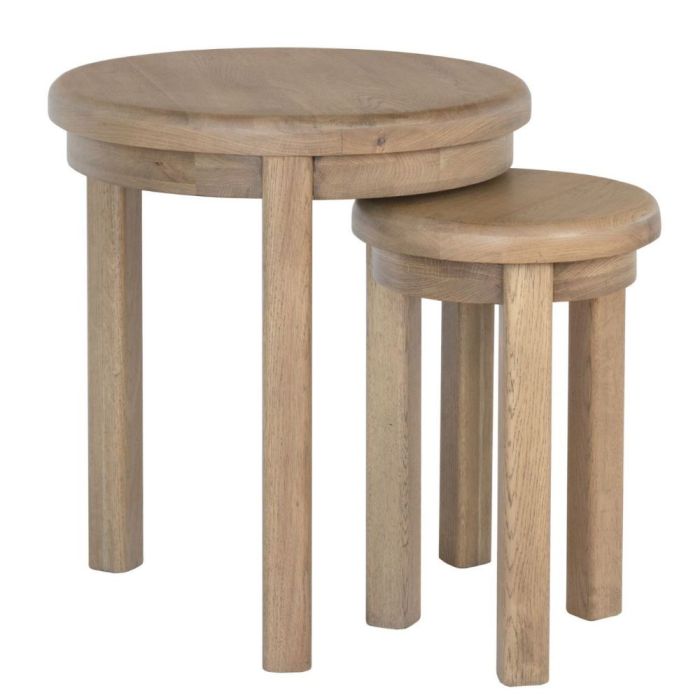 Rustic Round Nest of Tables 1