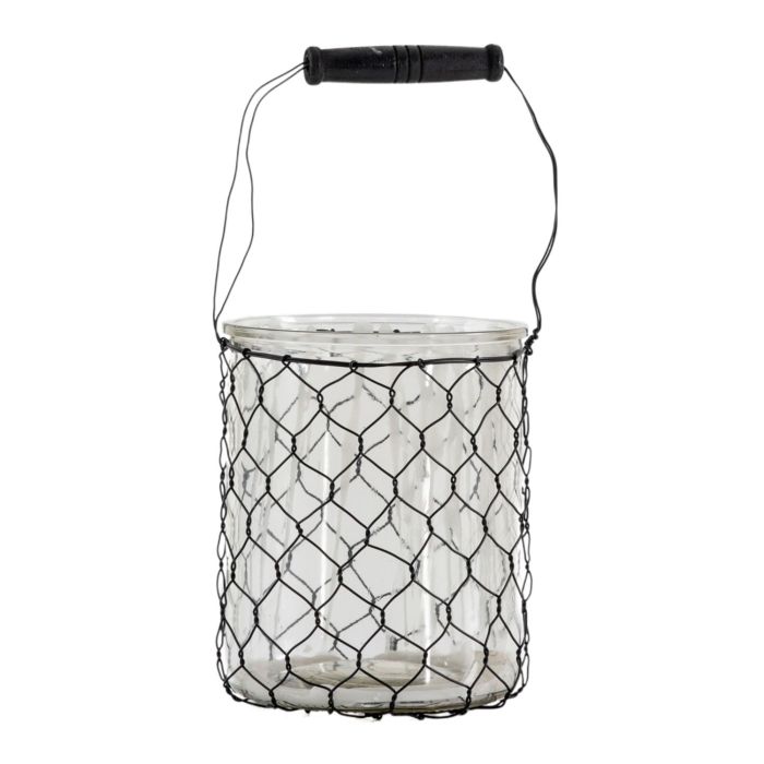 Adley Clear Glass Wire Lantern Small 1