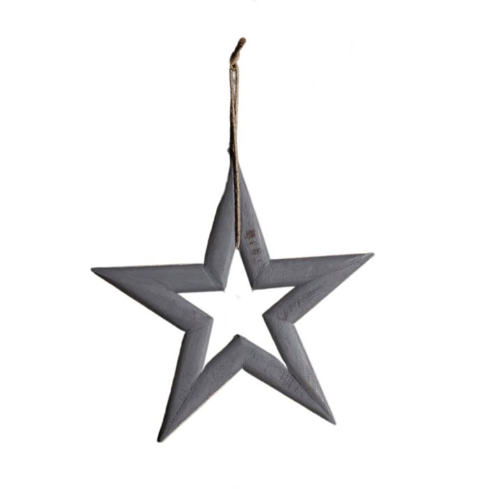 Madeline Hanging Grey Wooden Star Small 1