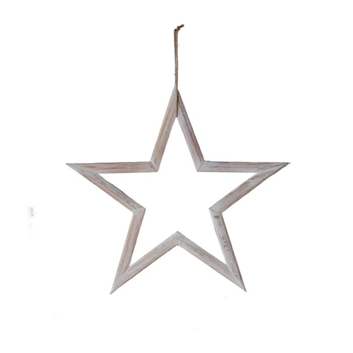 Madeline Hanging White Wooden Star Large 1