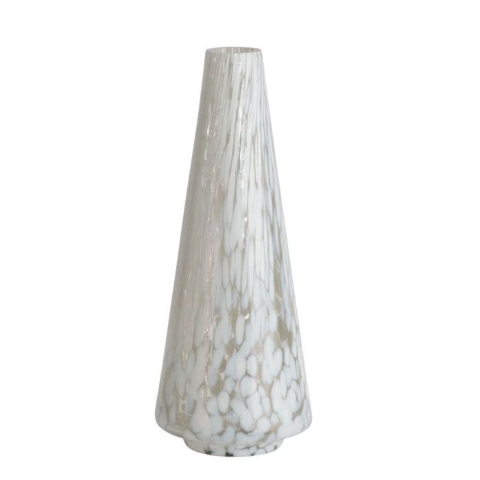 Brooklyn White Glass Vase Large 1