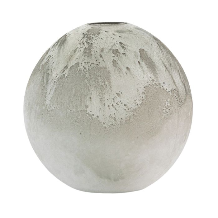 Serenity Frosted Grey Glass Vase Small 1