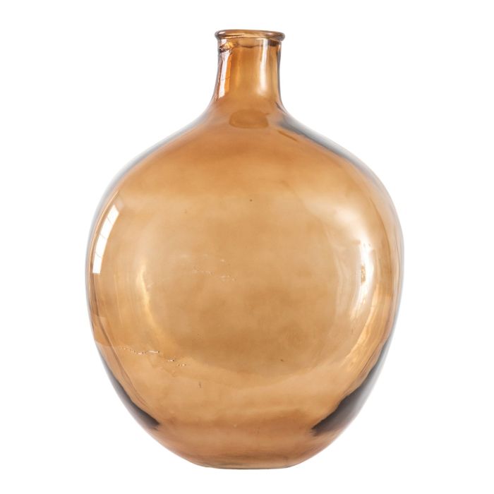 Kamari Brown Glass Bottle Vase Large 1