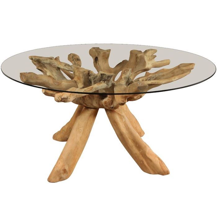Carlton Furniture Root Dining Table with Glass Top 1