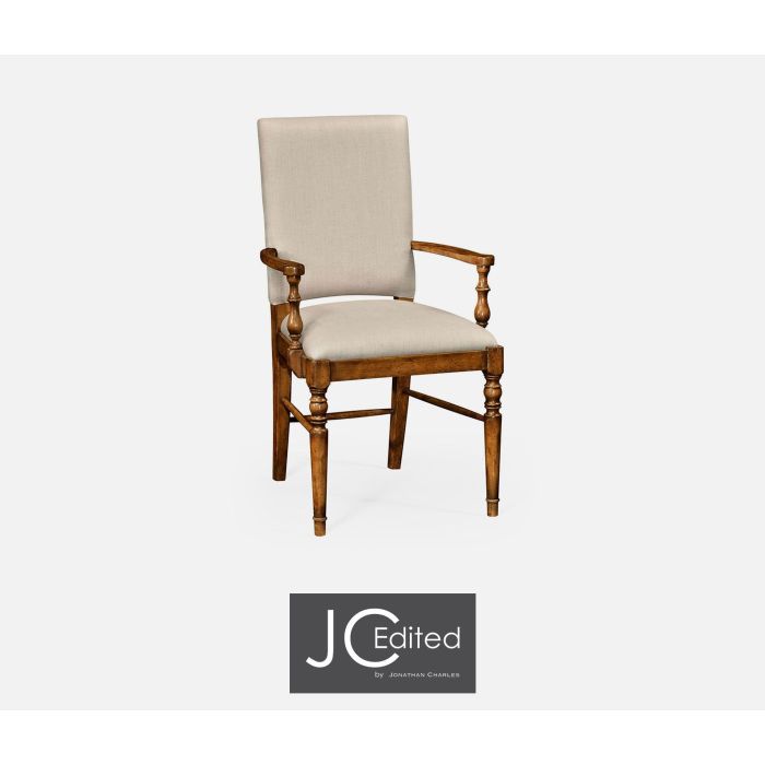 Jonathan Charles Dining Chair with Arms Rustic in Mazo 1