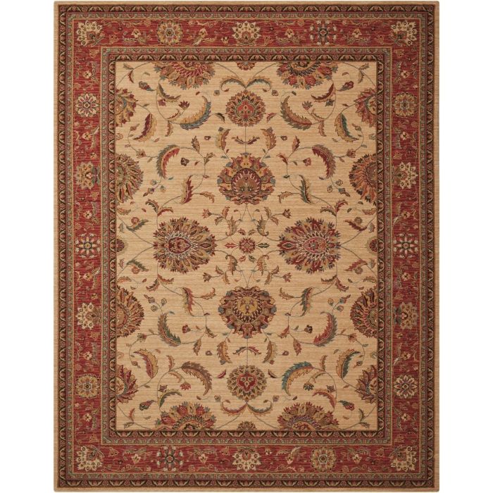 Nourison Living Treasures Rug in Ivory Red 1