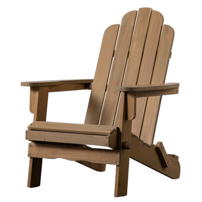 Tenby Folding Outdoor Lounge Chair in Natural 1