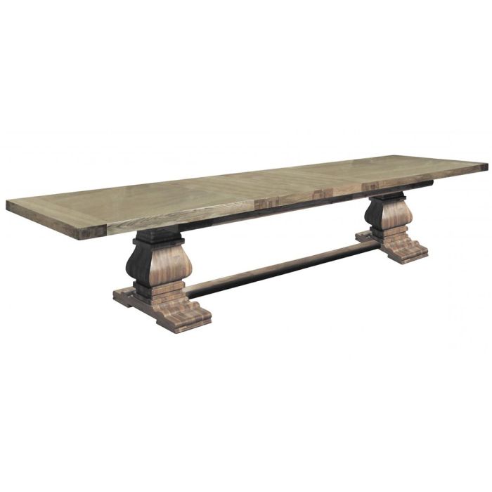 Windermere Rustic Grey Extending Dining Table 1