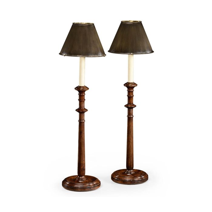 Jonathan Charles Table Lamps Cottage Set of 2 - Walnut 1