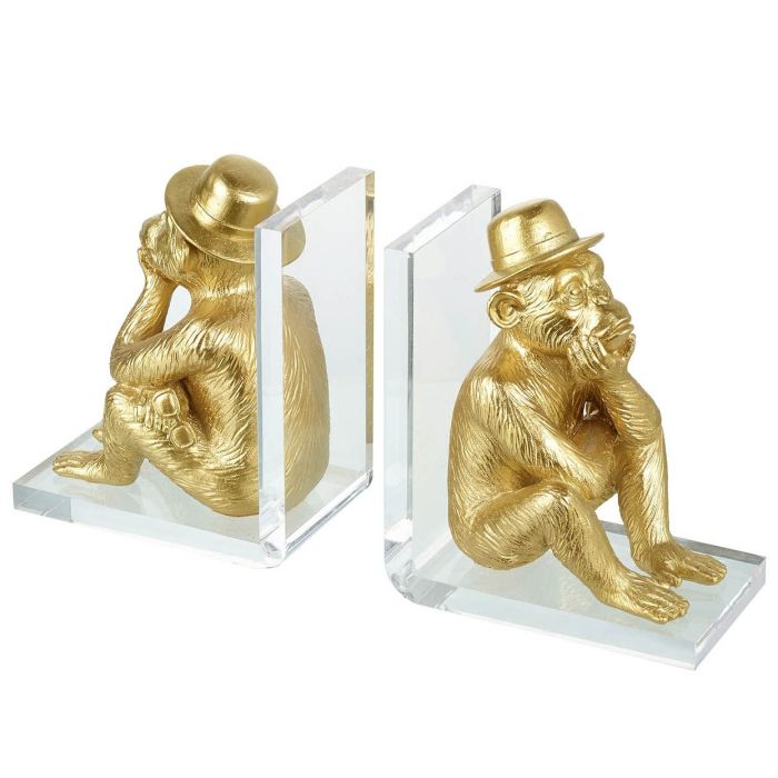 Gold Monkey Bookends 1