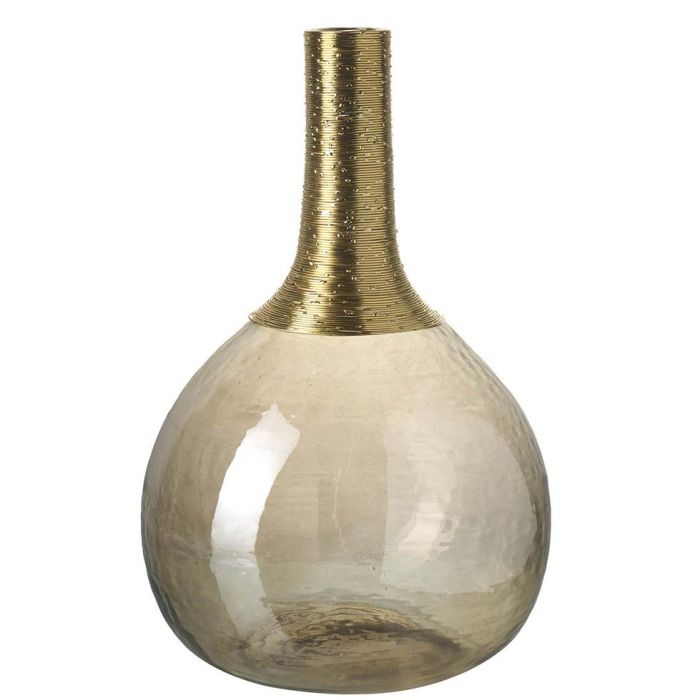 Parlane Vase Marietta Glass Metal Mocha H.46cm 1