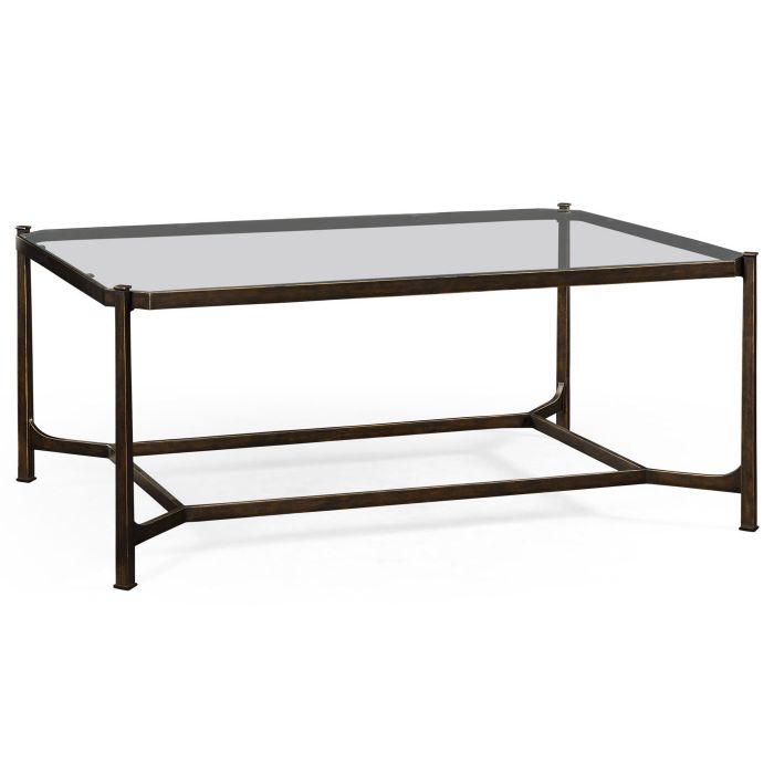 Jonathan Charles Coffee Table Contemporary with Glass Top 1