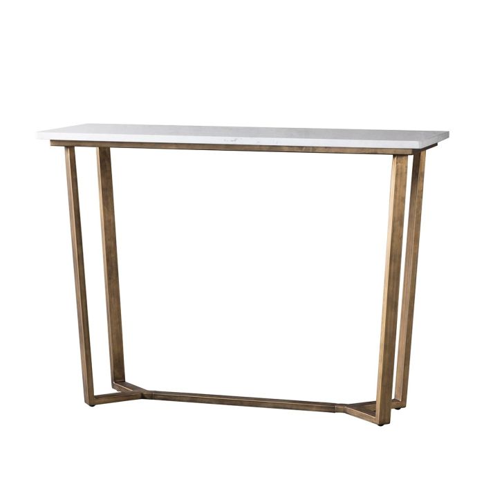 Pavilion Chic Console Table Charlbury in White Marble 1