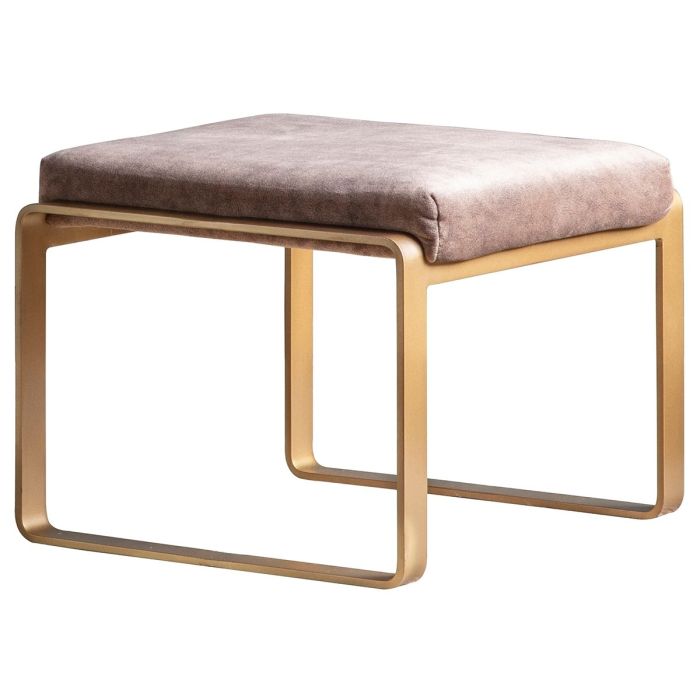 Pavilion Chic Footstool Havana in Suedette in Mineral 1