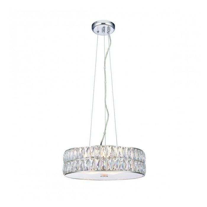 Pavilion Chic Round Pendant Light Appollo in Crystal Glass 1