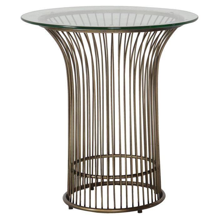 Pavilion Chic Accra Side Table with Glass Top 1